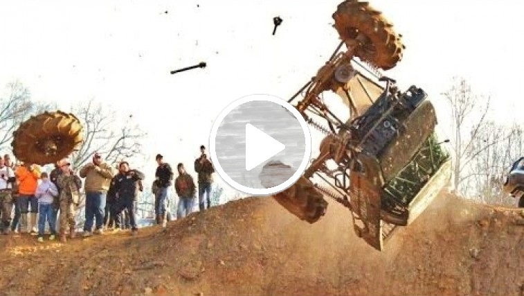 mega mud truck backflip gone wild
